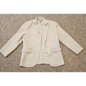 NWT BANANNA REPUBLIC Nelli Oversized‎ Double-Faced Transitional Blazer White XS